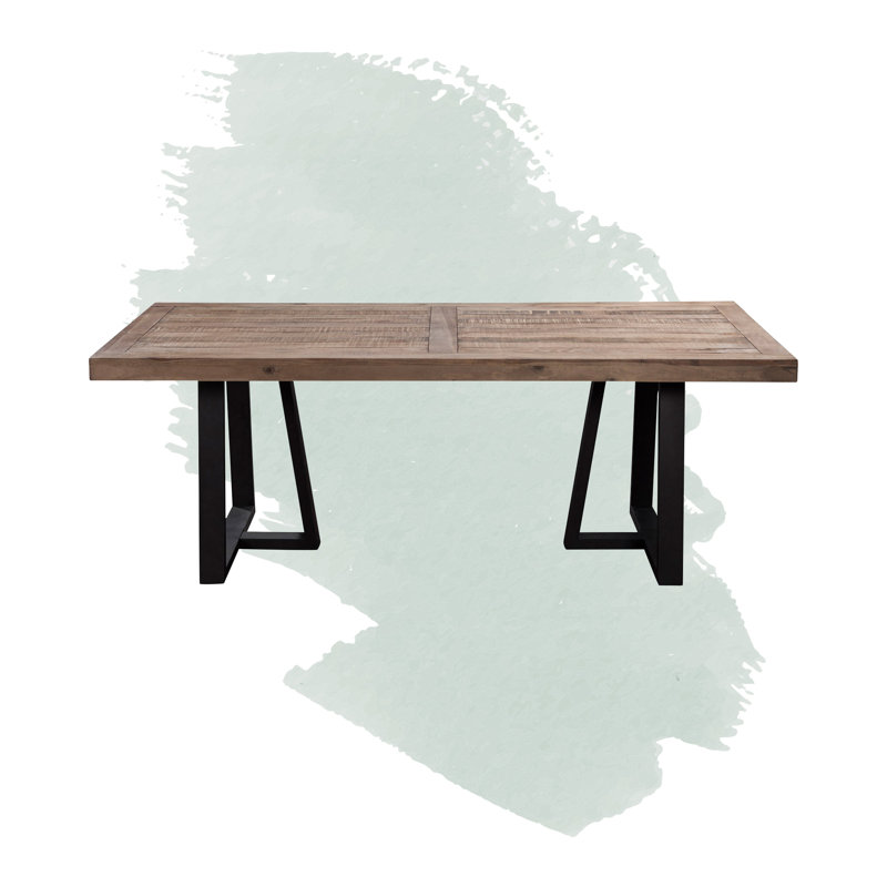 Foundstone™ Stephen Pine Solid Wood Dining Table & Reviews Wayfair
